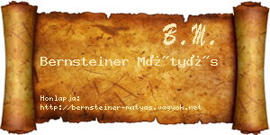 Bernsteiner Mátyás névjegykártya